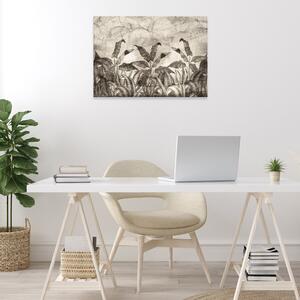 Postershop Obraz na plátně: Imitation nature concrete leaves - 80x60 cm