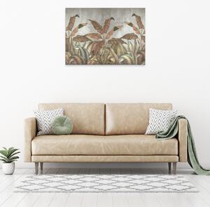 Postershop Obraz na plátně: Imitation nature concrete leaves - 80x60 cm