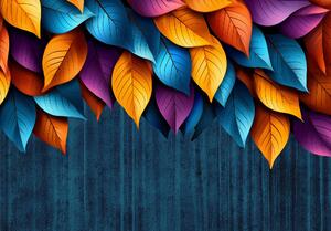 Postershop Fototapeta vliesová: Colorful Leaves Structure - 208x146 cm