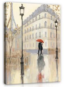 Postershop Obraz na plátně: Cities Paris Characters Couples - 100x75 cm