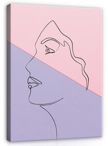 Postershop Obraz na plátně: Line Art - Woman - 80x60 cm