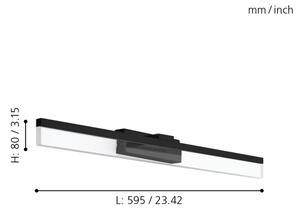 Eglo 780432 - LED Koupelnové osvětlení zrcadla YANGUAS LED/11W/230V 59,5 cm IP44