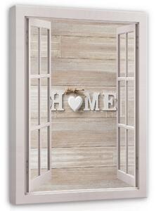 Postershop Obraz na plátně: View window 3D Home - 80x60 cm