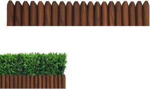 Dřevěné obrubníky do zahrady – obruby pro záhony, ploty pro trávníky – oddělení zahrady – instalace bez kopání – délka 120 cm – barva dřeva