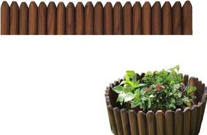 Dřevěné obrubníky do zahrady – obruby pro záhony, ploty pro trávníky – oddělení zahrady – instalace bez kopání – délka 120 cm – barva dřeva