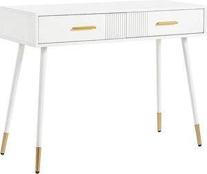 Kosmetický stolek – Toaletní stolek – Úložný prostor – Dvě zásuvky – 100x76x40 cm – Bílá barva