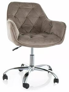 Kancelářské křeslo Q-190 VELVET, béžové