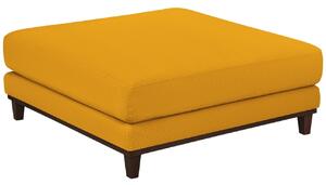 Žlutá manšestrová podnožka Windsor & Co Leon 108 x 108 cm