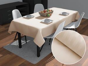 Biante Damaškový obdélníkový ubrus Atlas Gradl béžové proužky 2 cm DM-018 50x100 cm