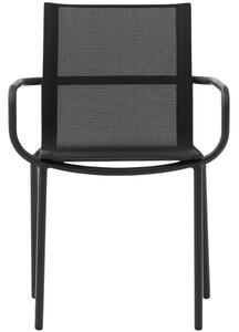Černá hliníková zahradní židle Kave Home Galdana