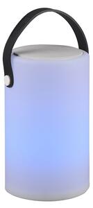 Venkovní stolní lampa bílá dobíjecí s RGB a reproduktorem - Stephan