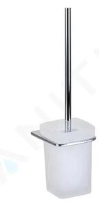 Kielle WC štětka nástěnná s držákem, matné sklo/chrom 40518000