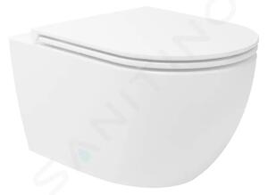 Kielle Závěsné WC se sedátkem SoftClose, Vortex Rimless, bílá 30102004