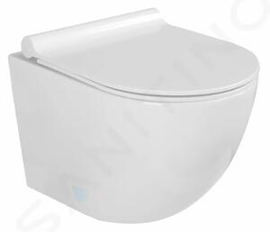 Kielle Závěsné kompaktní WC se sedátkem SoftClose, Rimless, bílá 30115001