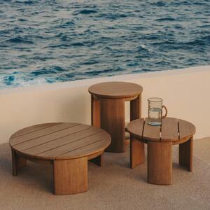 Dřevěný zahradní odkládací stolek Kave Home Xoriguer 56 cm