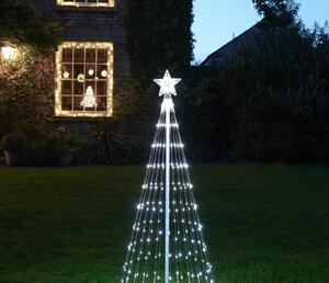 Venkovní vánoční světelný kužel, 2m vysoký, 480 LED diod, bílá konstrukce, různé barvy na výběr Barva: Různobarevná