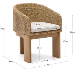 Zahradní jídelní židle z umělého ratanu Kave Home Xoriguer