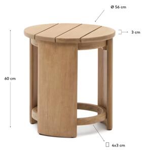 Dřevěný zahradní odkládací stolek Kave Home Xoriguer 56 cm
