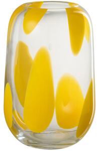 DNYMARIANNE -25% Žlutá skleněná váza J-line Spune 24 cm