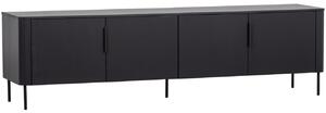 WOOOD Černý dřevěný TV stolek Gunnar 200 x 44 cm