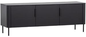 WOOOD Černý dřevěný TV stolek Gunnar 154 x 44 cm
