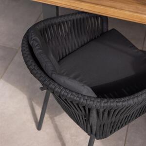 Hoorns Černá hliníková zahradní jídelní židle Malne