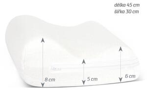 Bellatex POVLAK na anatomický polštář 45x30 cm (povlak na zip) Jersey, bílá