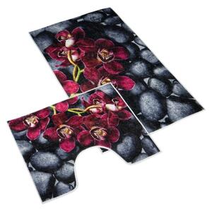 Bellatex koupelnové předložky 3D tisk sada 60x100, 60x50 cm Orchidea