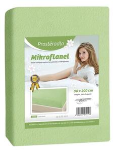 Bellatex Prostěradlo Mikroflanel 90x200 cm světlá zelená