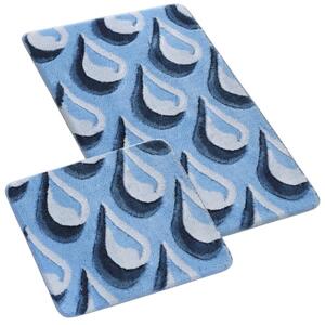 Bellatex koupelnové předložky ULTRA sada 60x100, 60x50 cm Kapka modrá