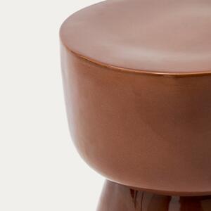 Terakotově červený zahradní stolek Kave Home Mesquida 36 cm