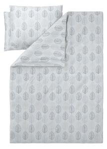 Livarno® Ložní povlečení z jemného flanelu, 200 x 220 cm, 70 x 90 cm (listy/bílá) (100396601001)