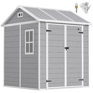 Zahradní domek Outsunny 2,91 m² 181 x 181 x 220 cm s sedlovou stechou