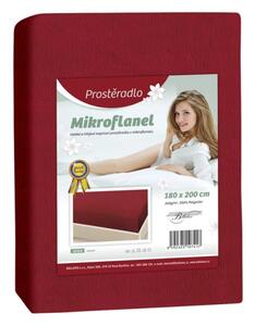 Bellatex Prostěradlo Mikroflanel 90x200 cm vínová