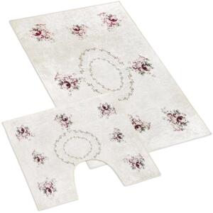 Bellatex koupelnové předložky 3D tisk sada 60x100, 60x50 cm Kytice