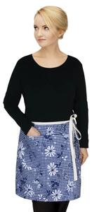Bellatex Kuchyňská zástěra DITA do pasu 68x50 cm Kostička modrá