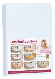 Bellatex Prostěradlo plátěné s gumou 90x200 cm světlá modrá