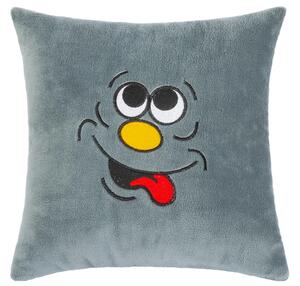 Bellatex Polštářek Smíšek 38x38 cm šedá s výšivkou