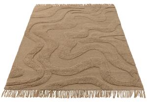 Hnědý vlněný koberec J-line Toffue 230 x 160 cm