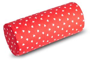 Bellatex Válec Adéla povlak průměr 15 x 35 cm Srdíčko červená, bílá