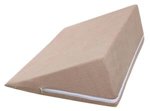 Bellatex POVLAK na klínový podhlavník 80x50x20 cm (povlak na zip) Froté, kávová