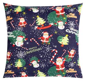Bellatex Povláček Vánoce 45x45 cm Motiv vánoční modrá