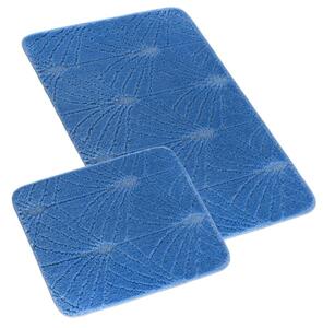 Bellatex koupelnové předložky SADA BANY 60x100 + 60x50 cm bez výkroje Chrpa tmavě modrá