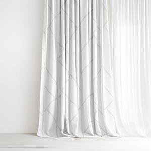 Goldea bavlněný závěs - geometrické linie na bílém 140x150 cm