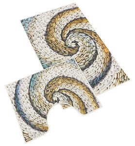 Bellatex koupelnové předložky 3D tisk sada 60x100, 60x50 cm Oblázek Béžová