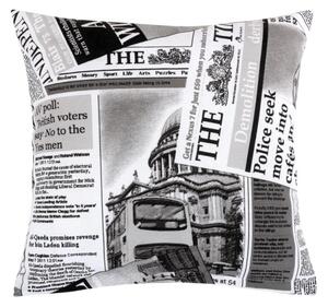 Bellatex Povláček EMA 45x45 cm Noviny černá, bílá