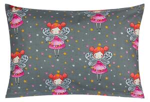 Bellatex Povláček bavlna 40x60cm na zip Víly na šedé