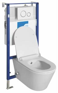 AVVA CLEANWASH závsný klozet, bez okraj, vetn bidetové sprky + splachovací nádrky