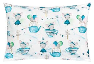 Bellatex Povláček bavlna 40x60cm na zip Myška v hrnečku modrá