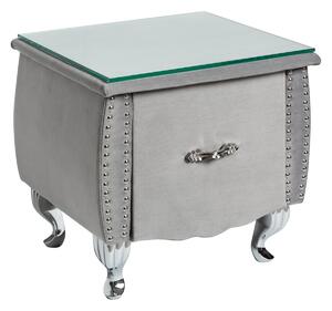 Noční stolek Vagalo, 45 cm, stříbrošedá